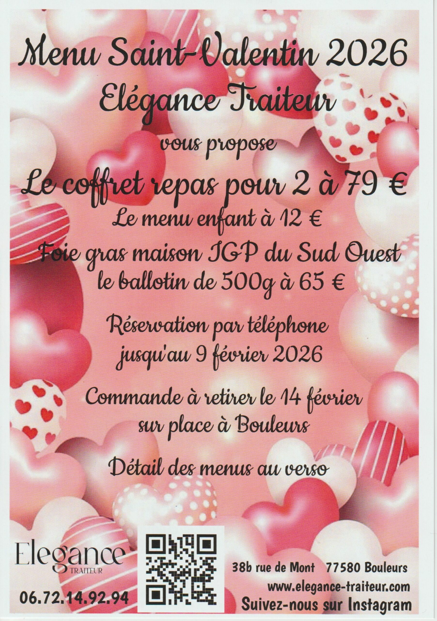 Menu Festif traiteur Saint Valentin Elegance traiteur 77 Seine et marne Paris Val de marne 94 Île de France Menu Festif traiteur Saint Valentin Elegance traiteur 77 Seine et marne Paris Val de marne 94 Île de France
